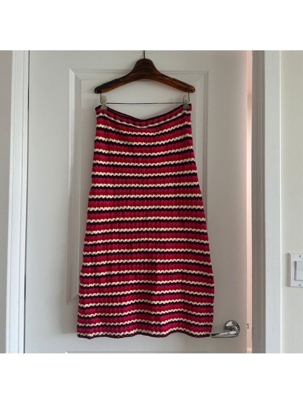 Farm Rio Colorful Stripes Crochet Skirt - Picture 8 of 8